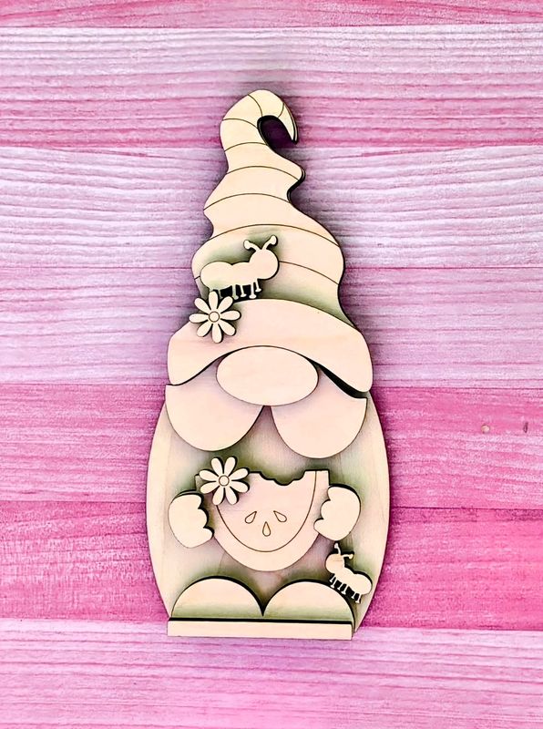 DIY Mini Watermelon Gnome TSM (Unpainted/Unglued)