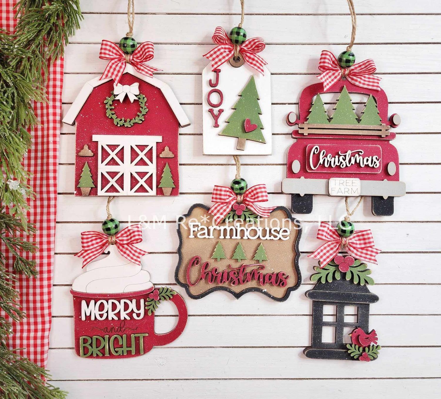 DIY Country Christmas Ornaments TSM (Unpainted/Unglued)