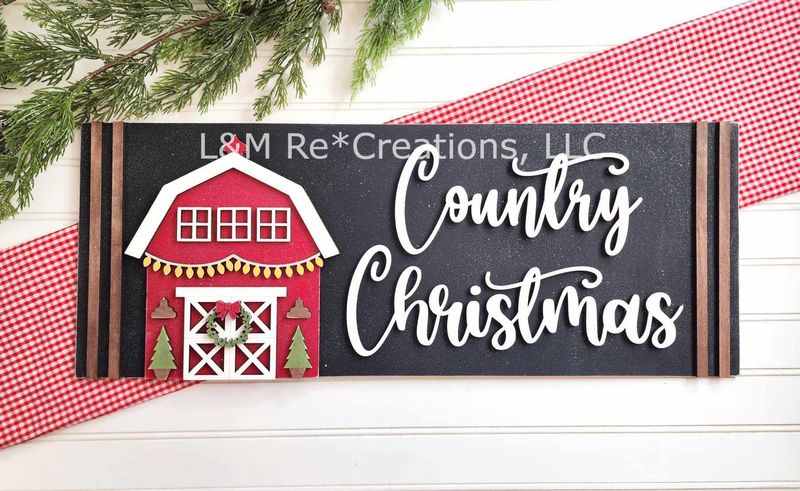 DIY Country Christmas Mantle Sign TSM (Unpainted/Unglued)