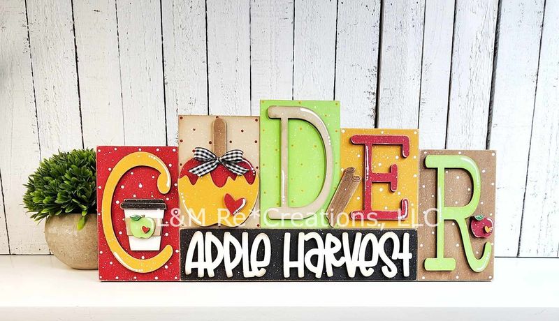 DIY Cider Word Block TSM (Unpainted/Unglued)
