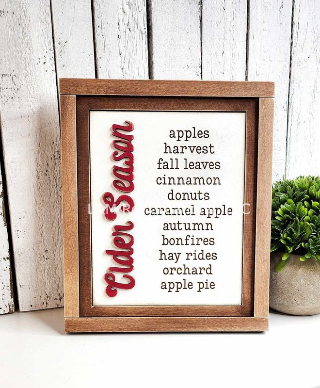 DIY Apple Cider Sign Trio TSM (Unpainted/Unglued)