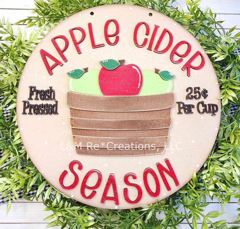 DIY Apple Cider Season Door Hanger TSM