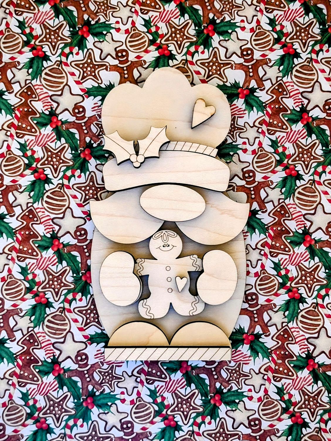 Gingerbread Baker Mini Gnome Shelf Sitter TSM (Unpainted/Unglued)