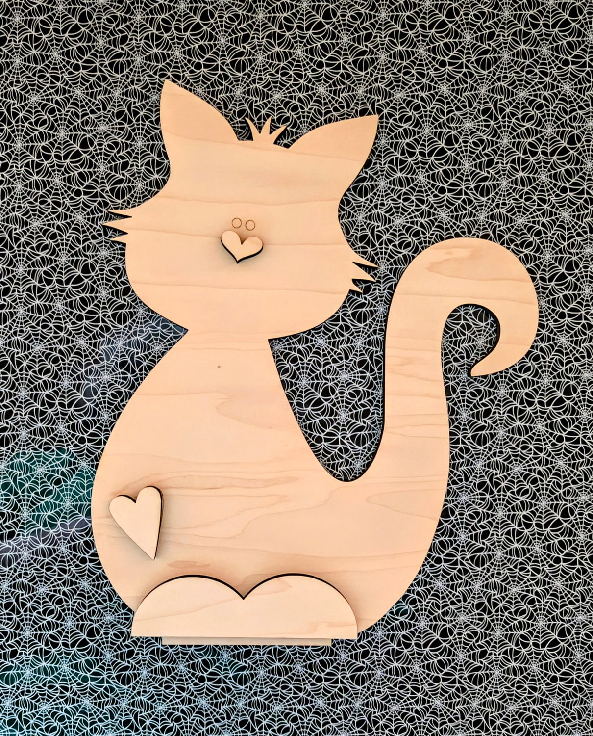 DIY Black Cat Shelf Sitter TSM (Unpainted/Unglued)