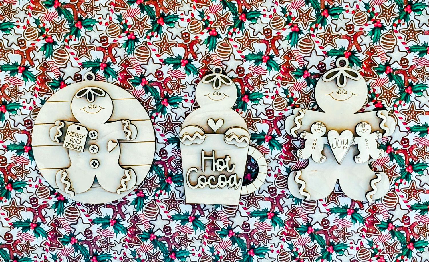 DIY Gingerbread Ornament Bundle 2024 TSM (Unpainted/Unglued)