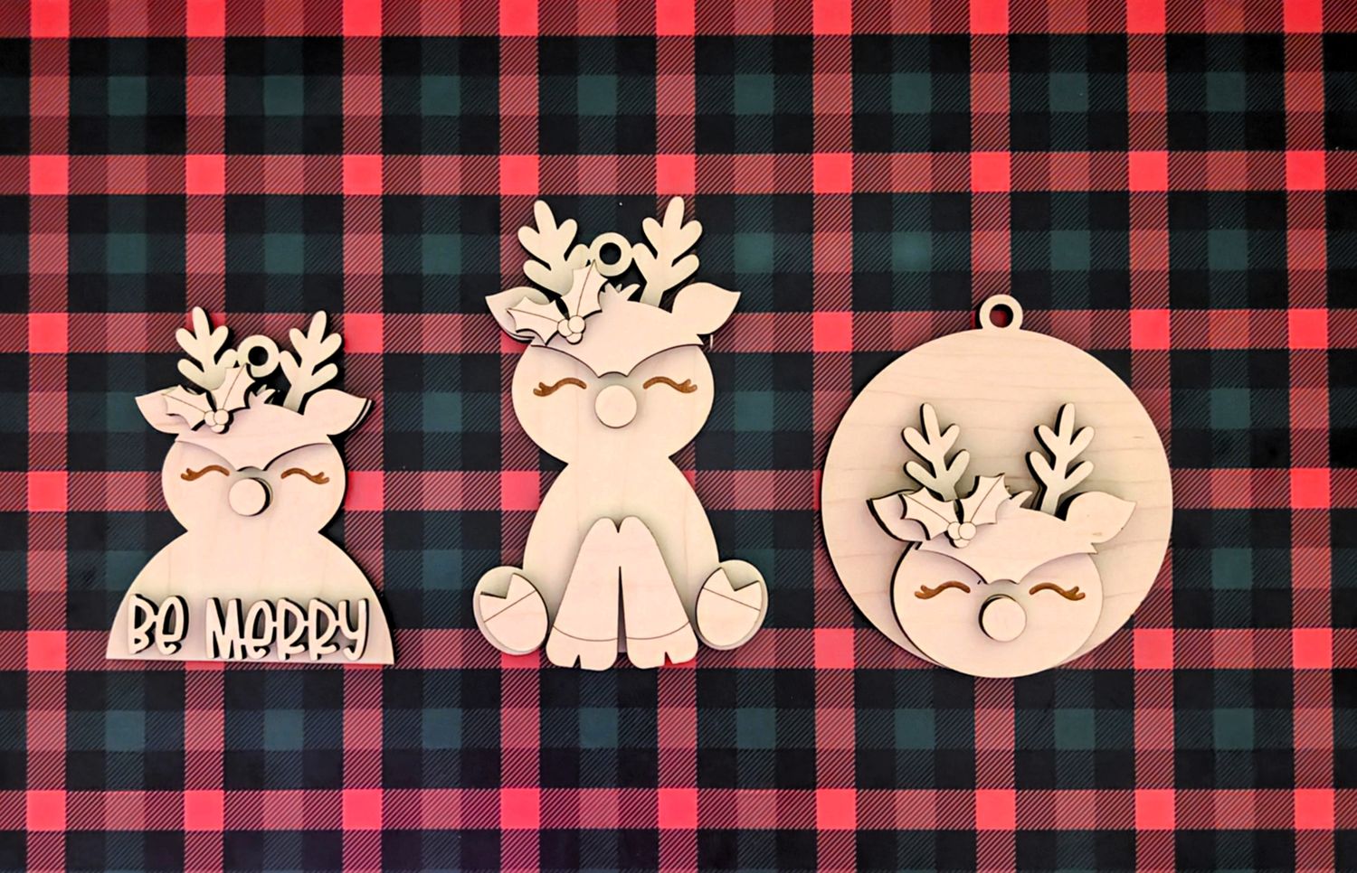 DIY Reindeer Ornament Bundle 2024 (Unpainted/Unglued)