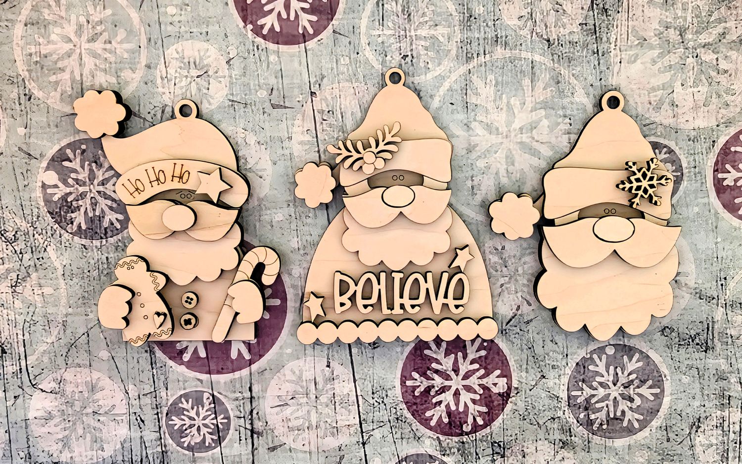DIY Santa Ornament Bundle 2024 TSM (Unpainted/Unglued)