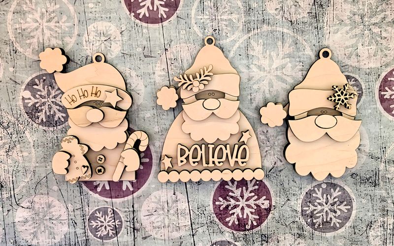 DIY Santa Ornament Bundle 2024 TSM (Unpainted/Unglued)
