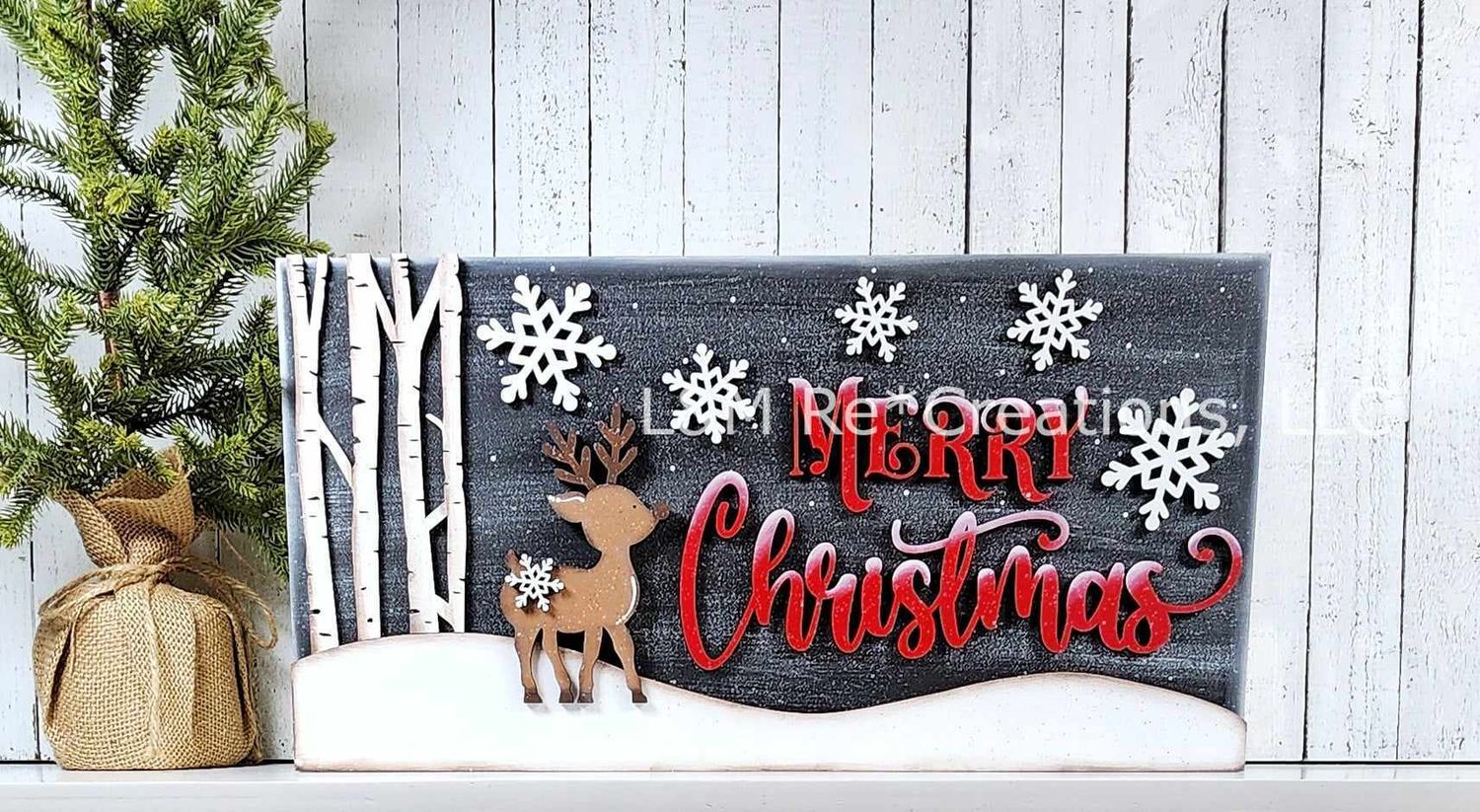 DIY Reindeer Mantle Sign 2024 TSM (Unpainted/Unglued)
