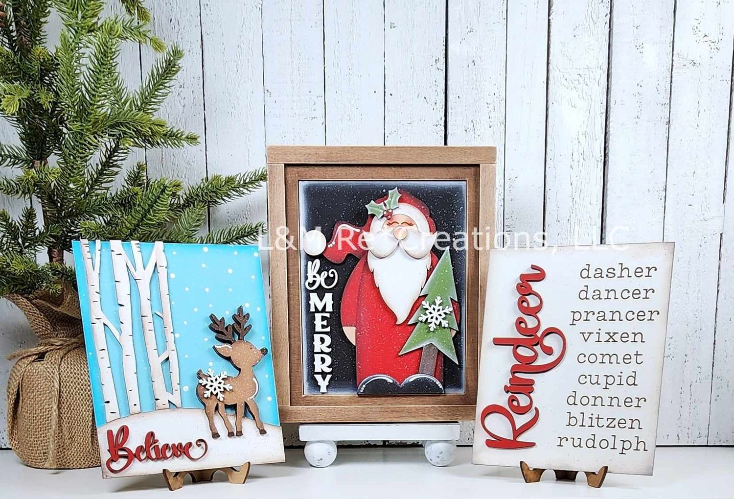 DIY Oh Deer Christmas Trio Signs 2024 TSM (Unpainted/Unglued)