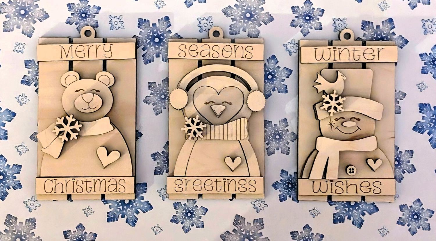 DIY Winter Friends Pallet Ornament Bundle 2024 TSM (Unpainted/Unglued)