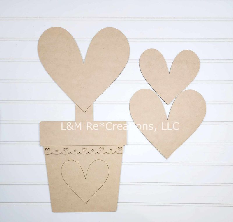 DIY Be My Valentine Porch Leaner Topper Only (Unpainted/Unglued)