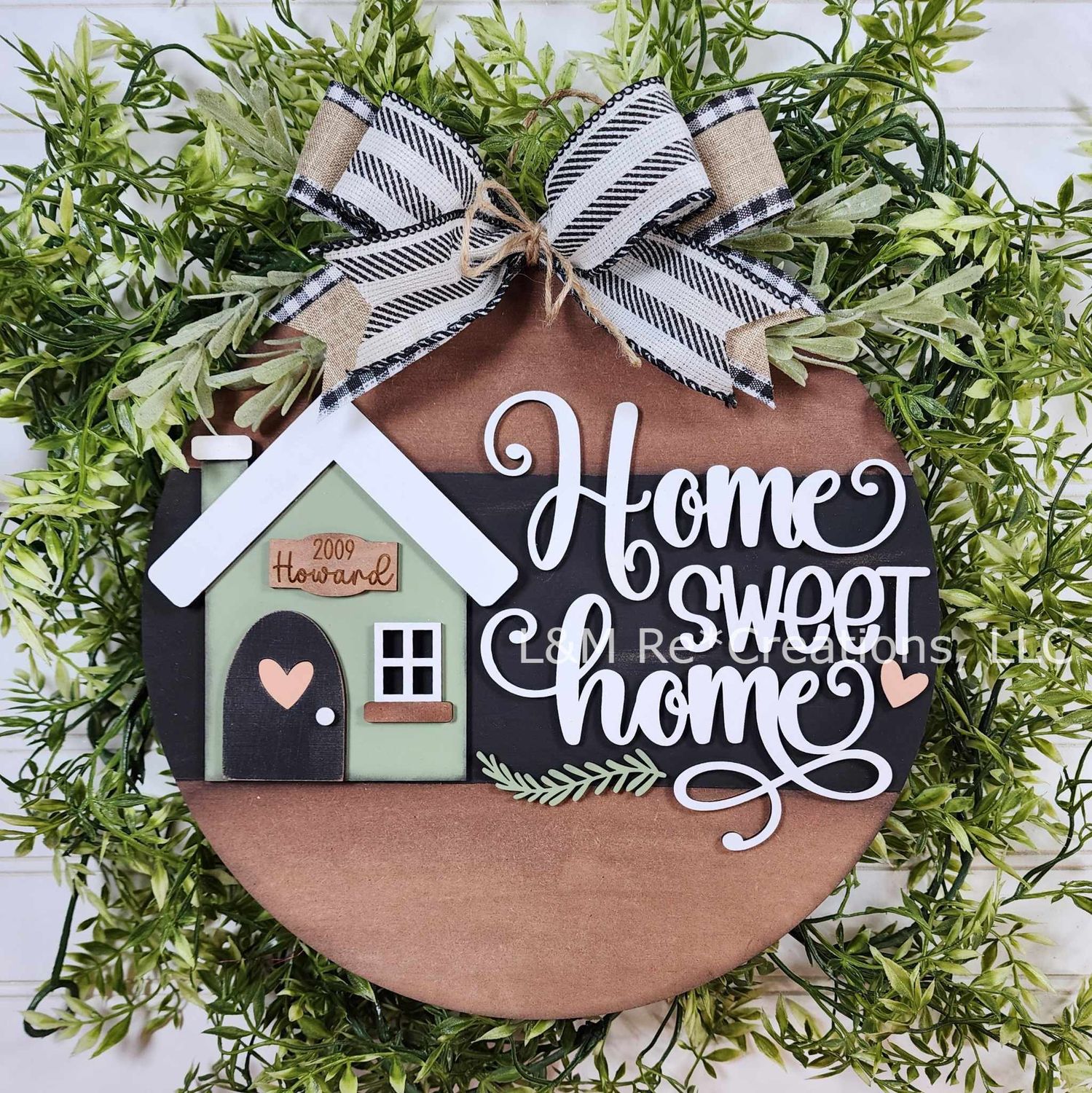 DIY Home Sweet Home Door Round TSM (Unpainted/Unglued)