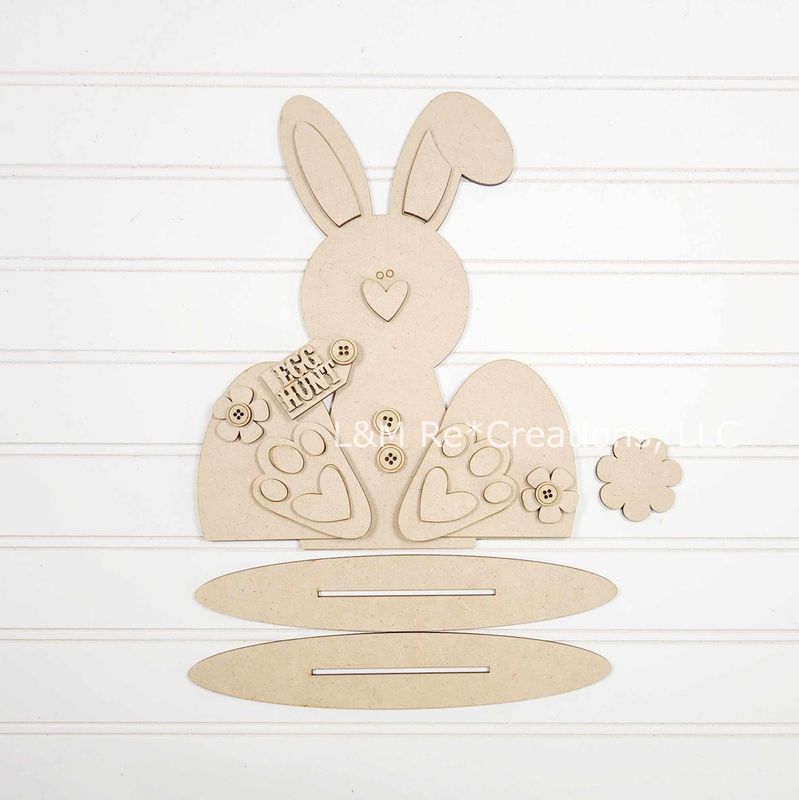 DIY Prim Bunny Shelf Sitter TSM (Unpainted/Unglued)