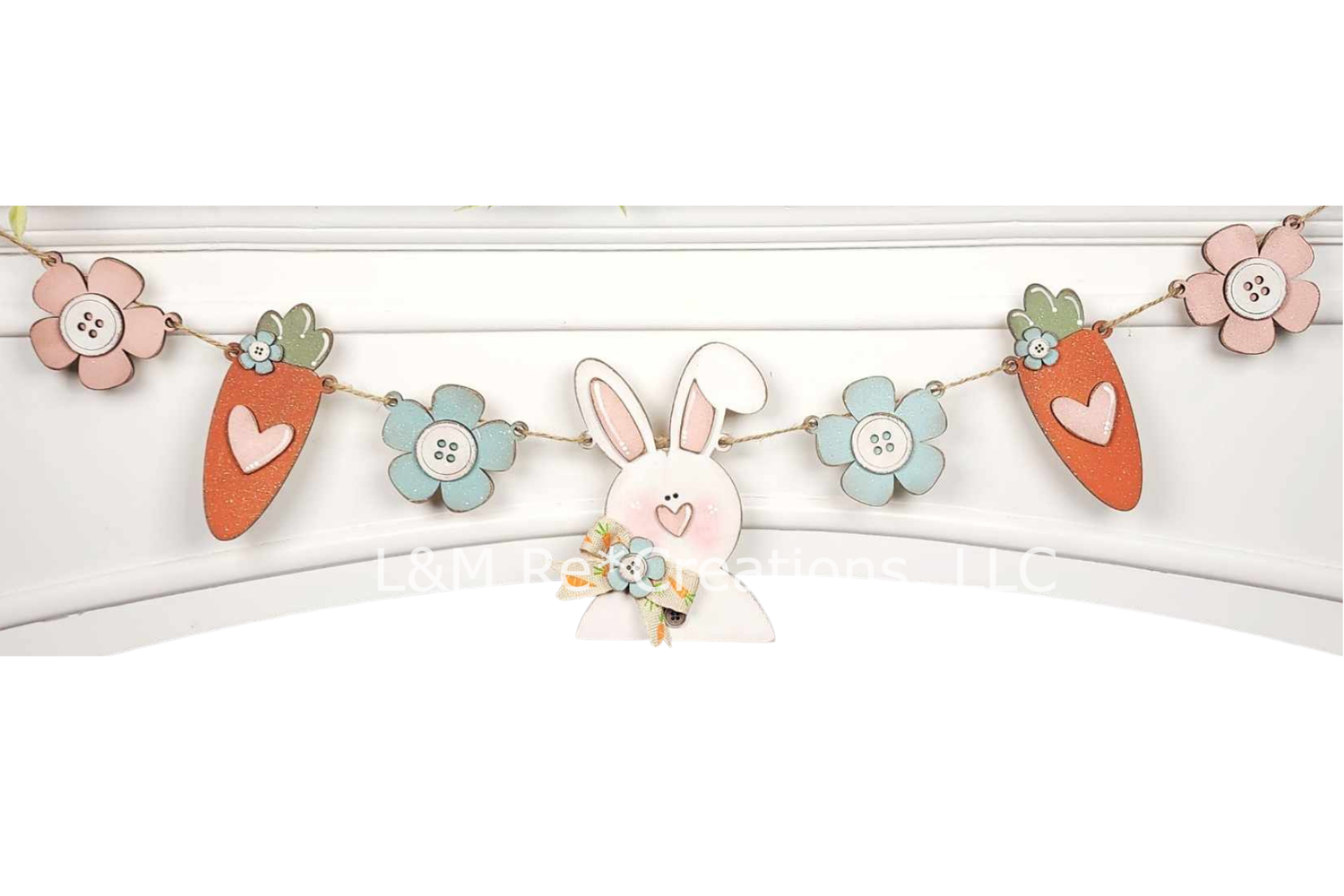 DIY Bunny Carrot Banner TSM (Unpainted/Unglued)