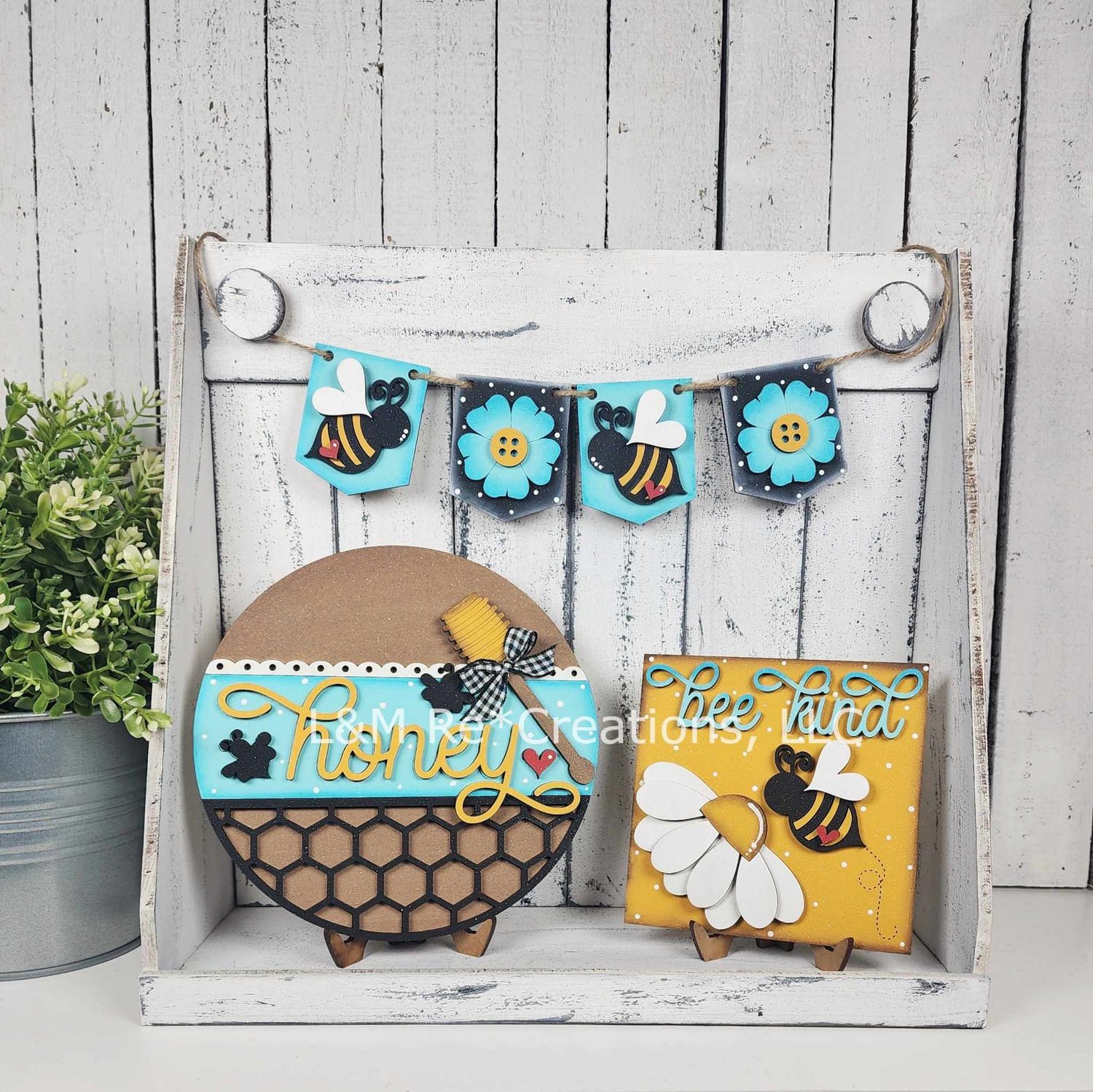 DIY Bee Mini Tray Set TSM (Unpainted/Unglued)