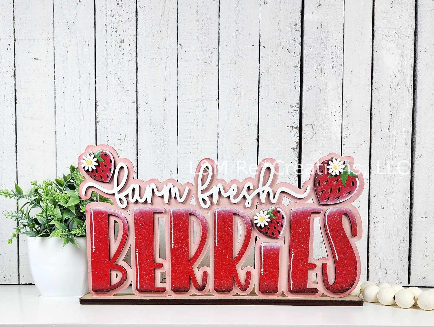 DIY Berry Sweet Word Art Shelf Sitter TSM (Unpainted/Unglued)