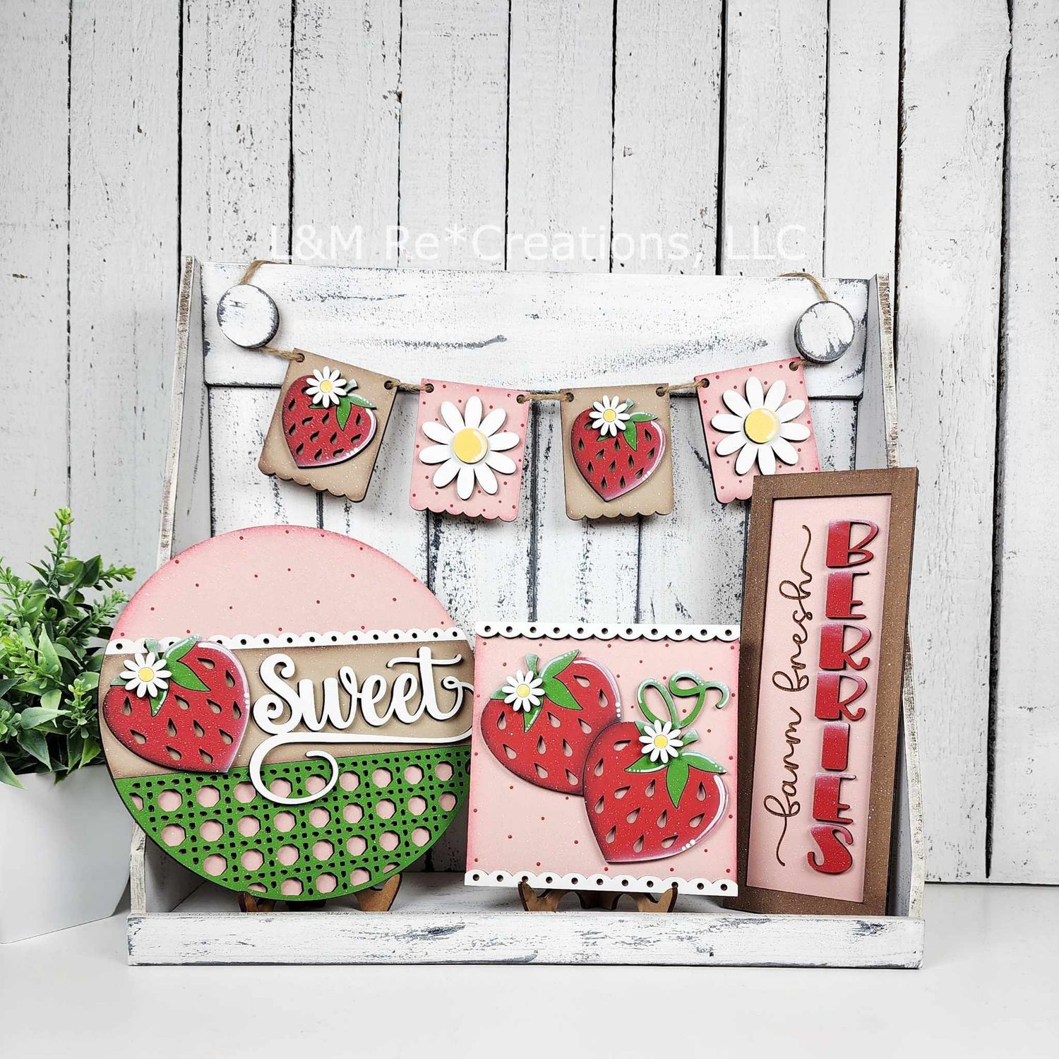 DIY Berry Tiered Tray Decor TSM (Unpainted/Unglued)
