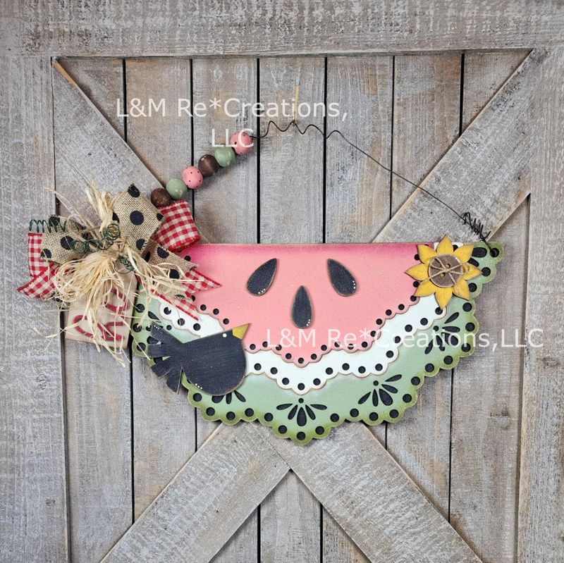 DIY Watermelon Slice Door Hanger TSM (Unpainted/Unglued)