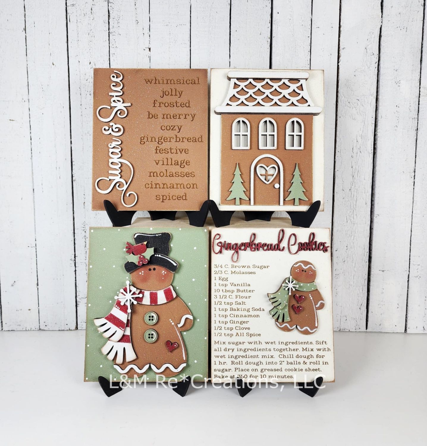 DIY Victorian Gingerbread Quatro Signs TSM (Unpainted/Unglued)