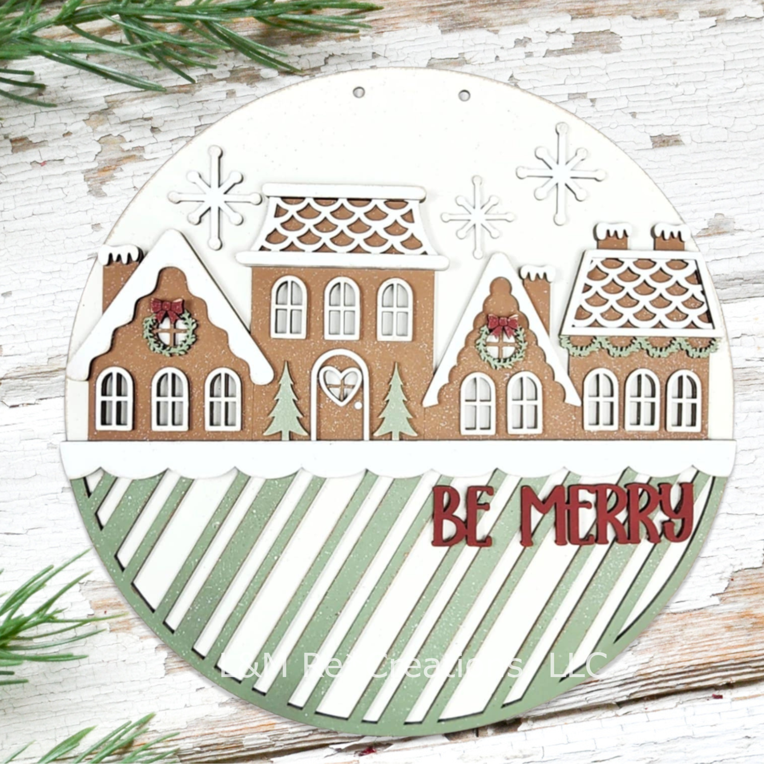 DIY Gingerbread Village  Door Hanger TSM (Unpainted/Unglued)