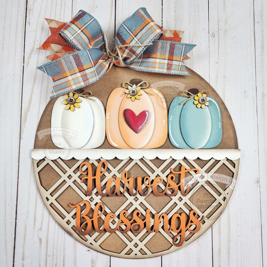 DIY Harvest Blessings Door Hanger TSM (Unpainted/Unglued)