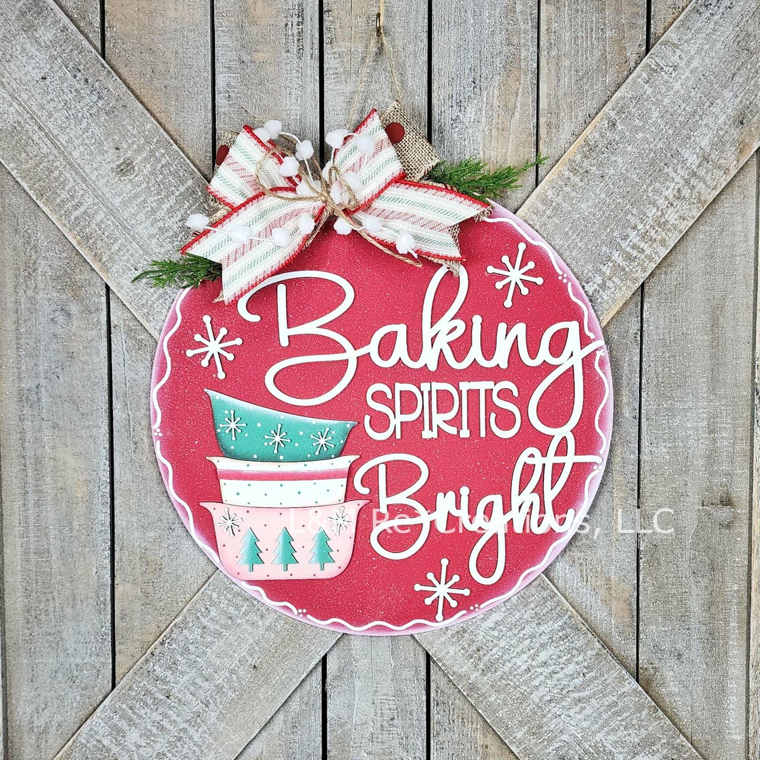 DIY Baking Spirits Bright Door Hanger TSM (Unpainted/Unglued)