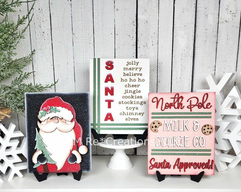 DIY North Pole Trio Signs 2025 TSM (Unpainted/Unglued)