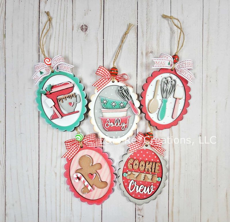 DIY Baking Christmas Ornament Set TSM (Unpainted/Unglued)