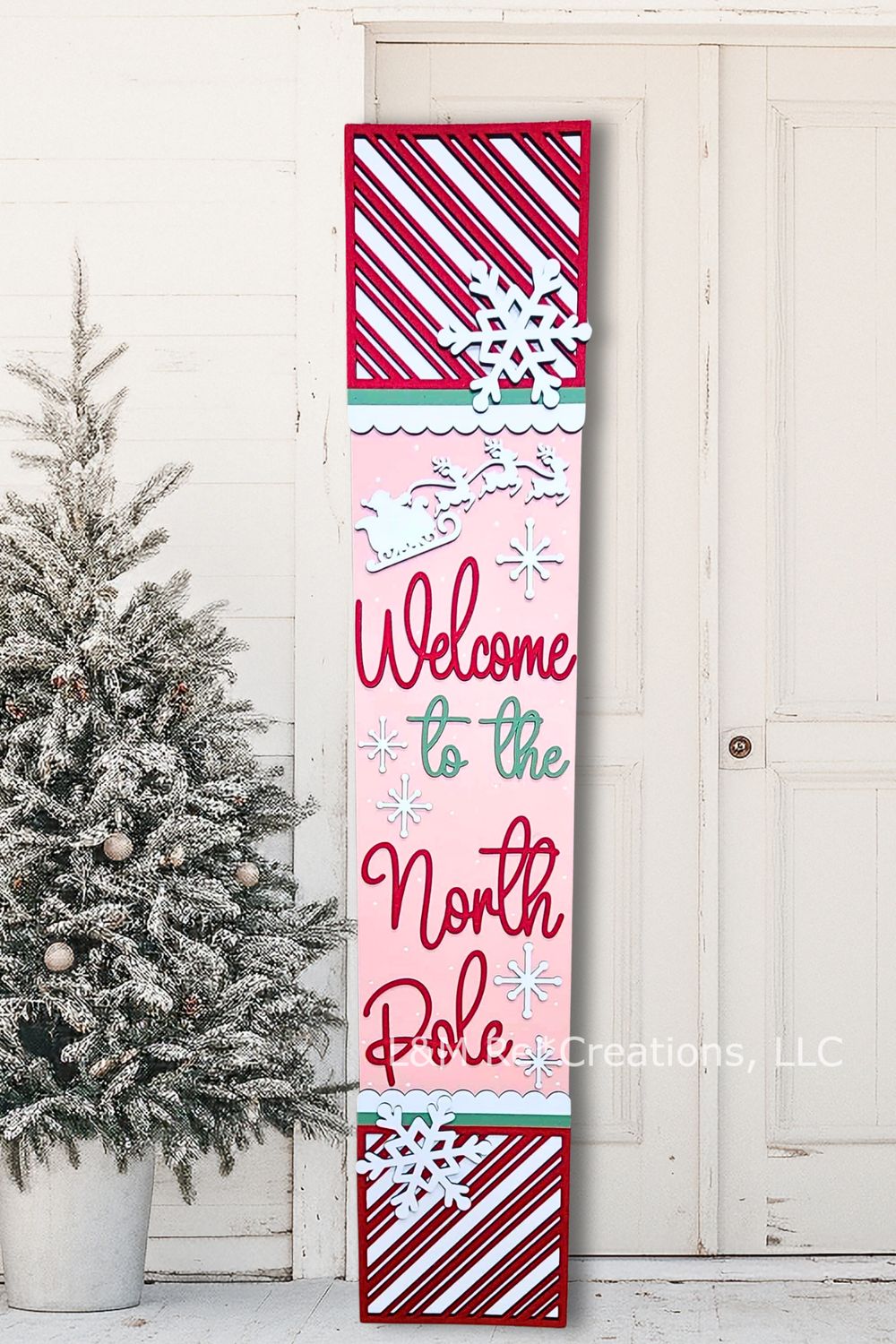 DIY North Pole Porch Leaner Topper Only (Unpainted/Unglued)