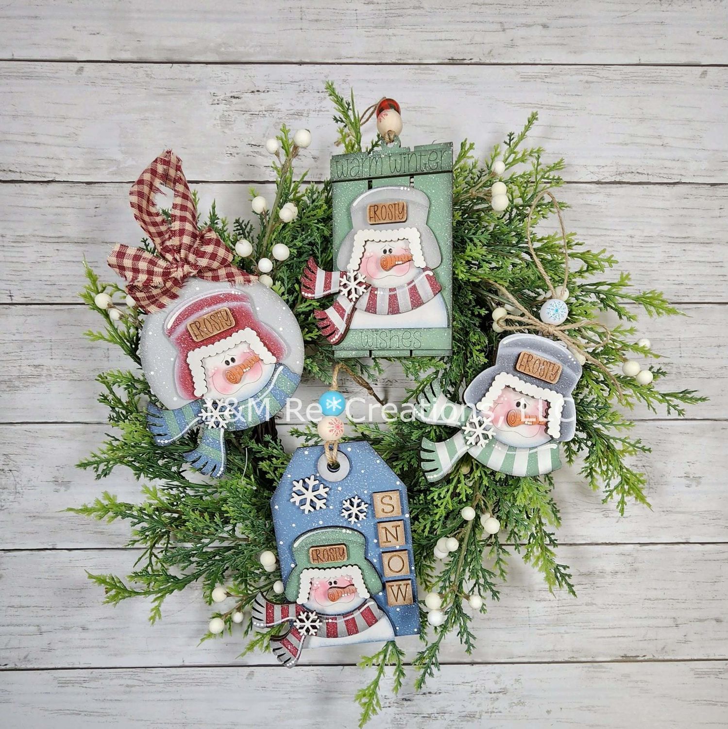 DIY Winter Snowman Ornaments TSM (Unpainted/Unglued)