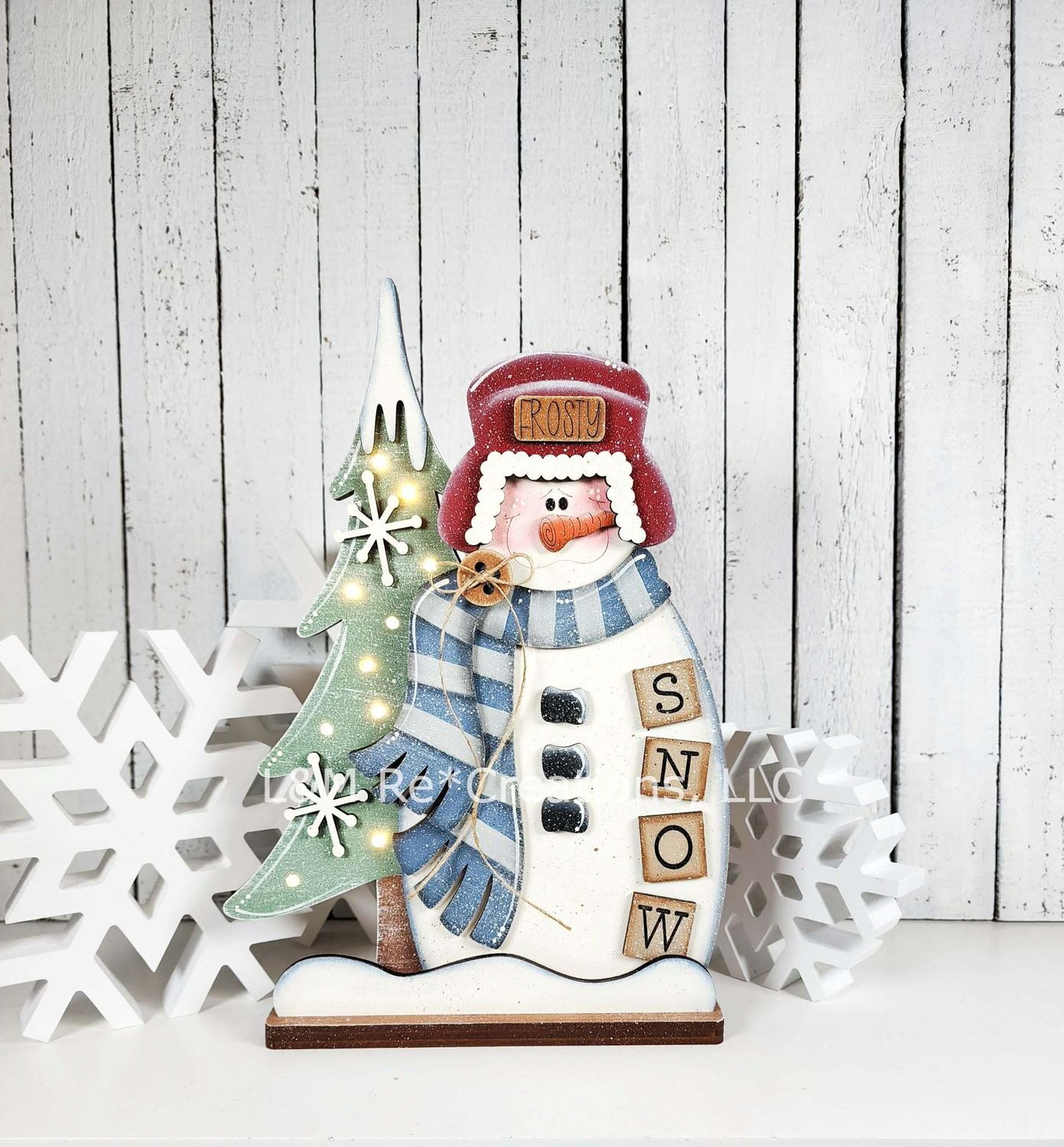 DIY Winter Snow Snowman Shelf Sitter TSM (Unpainted/Unglued)
