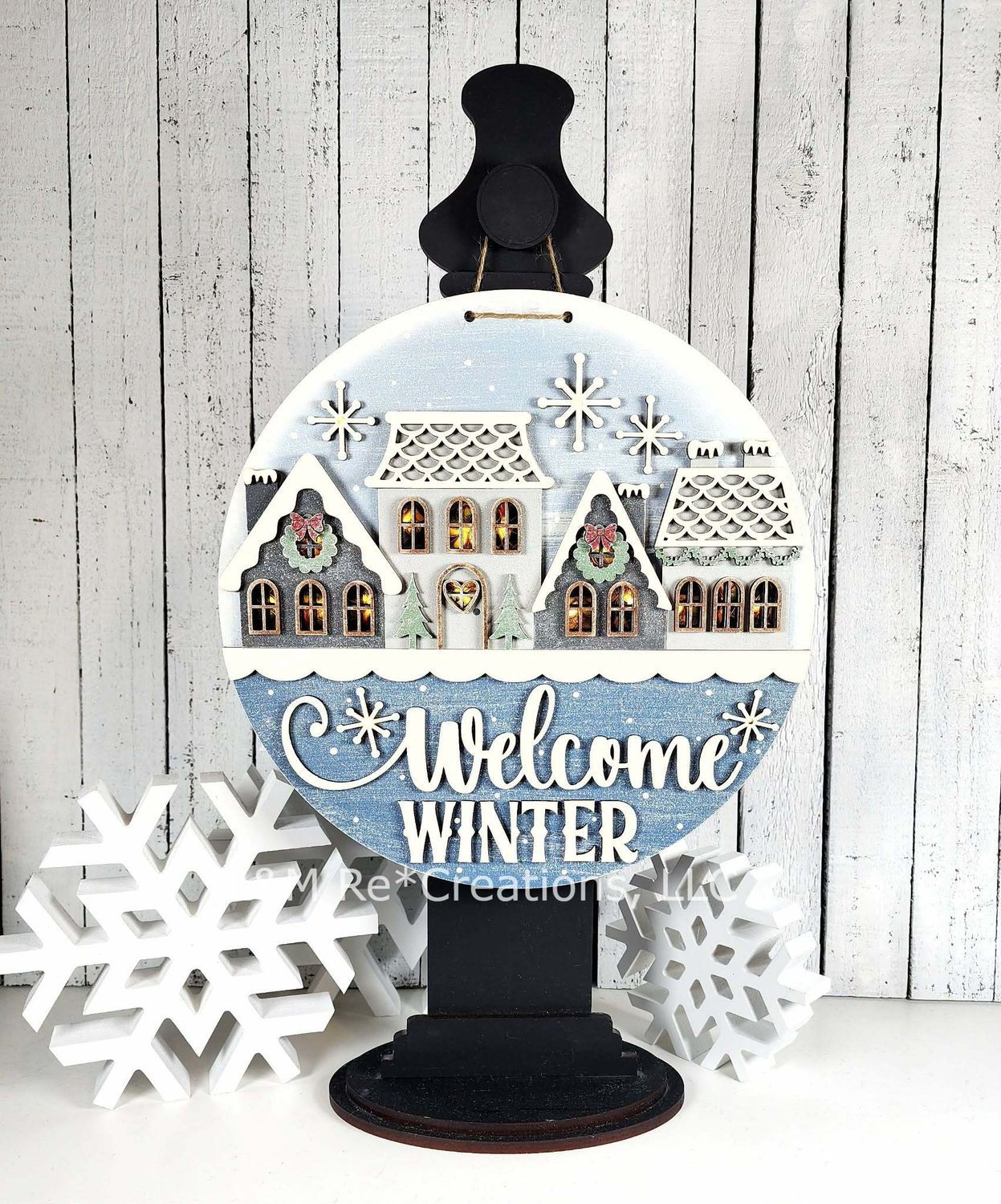 DIY Winter Welcome Door Hanger TSM (Unpainted/Unglued)
