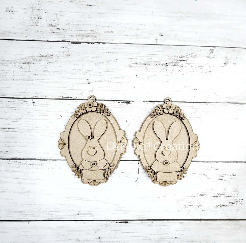 DIY Framed Easter Basket Tags TSM (Unpainted/Unglued)