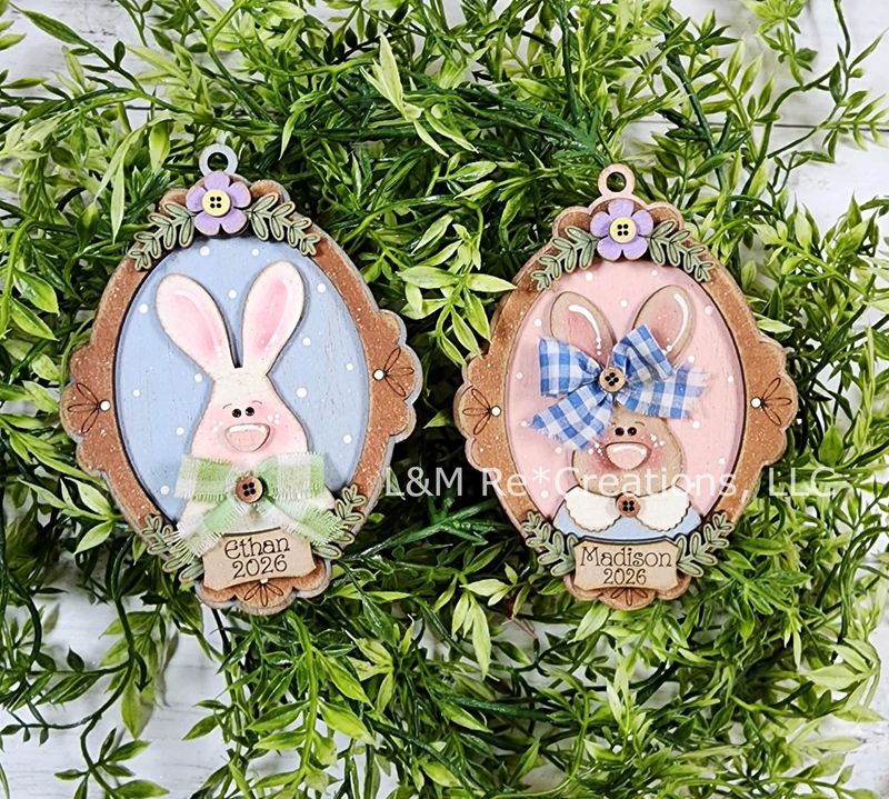 DIY Framed Easter Basket Tags TSM (Unpainted/Unglued)