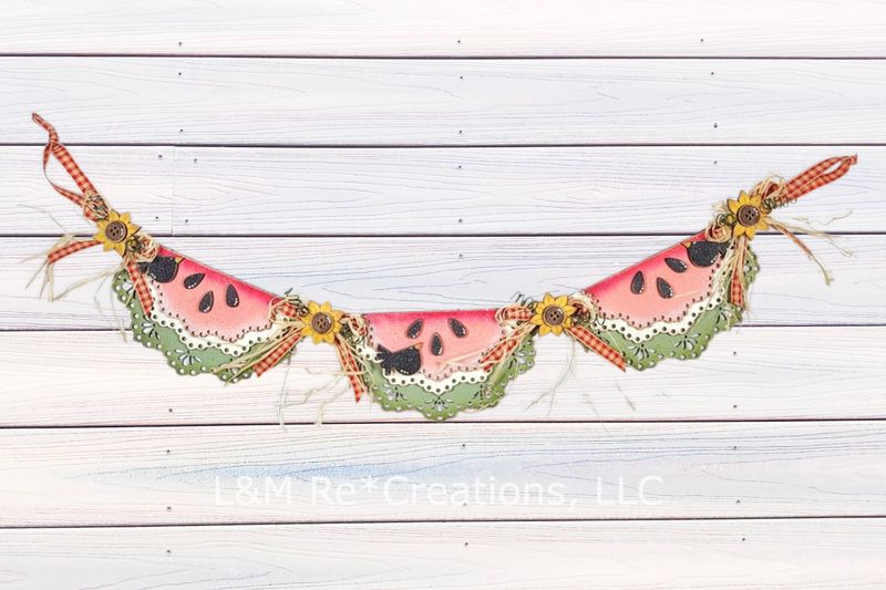 DIY Watermelon Banner TSM (Unpainted/Unglued)