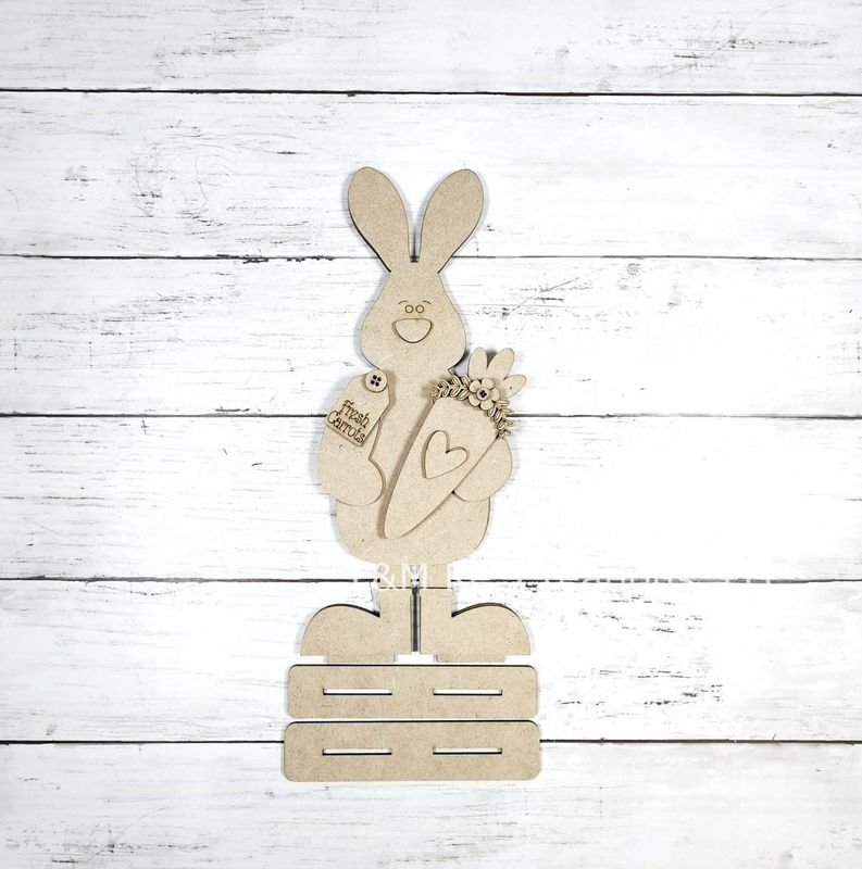 DIY Standing Carrot Bunny Shelf Sitter TSM (Unpainted/Unglued)