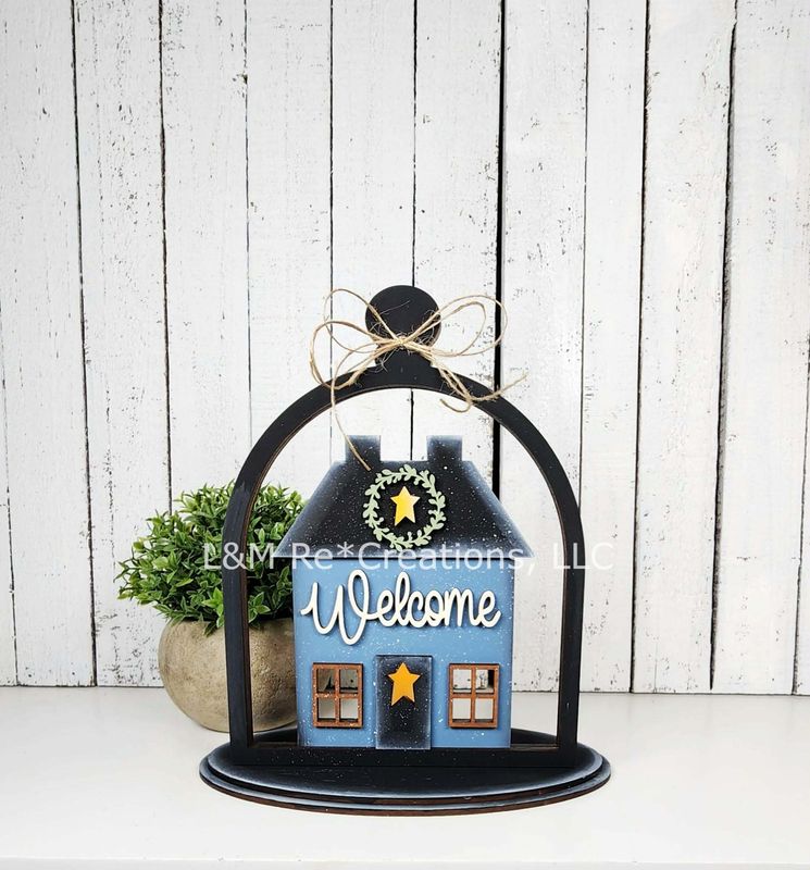 DIY Saltbox Votive Holder Cloche TSM (Unpainted/Unglued)