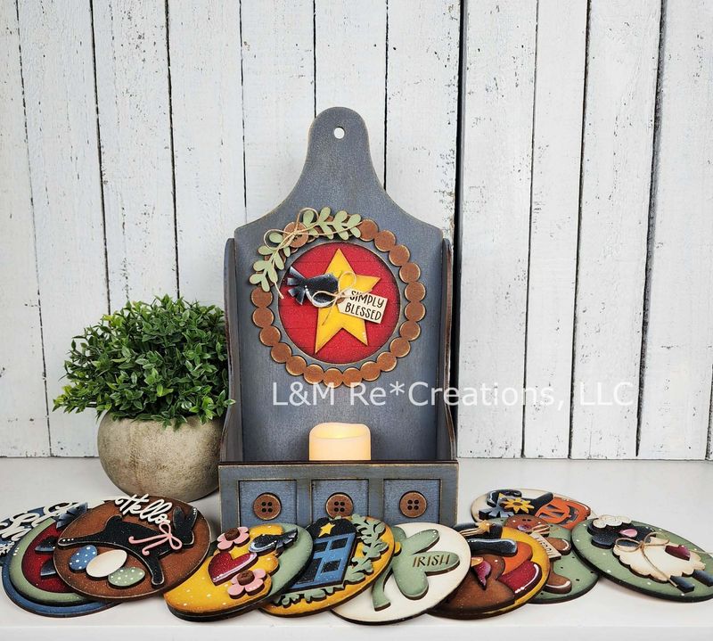 DIY Shaker Tea Light Box And Heirloom 3in Round Bundle TSM (Unpainted/Unglued)