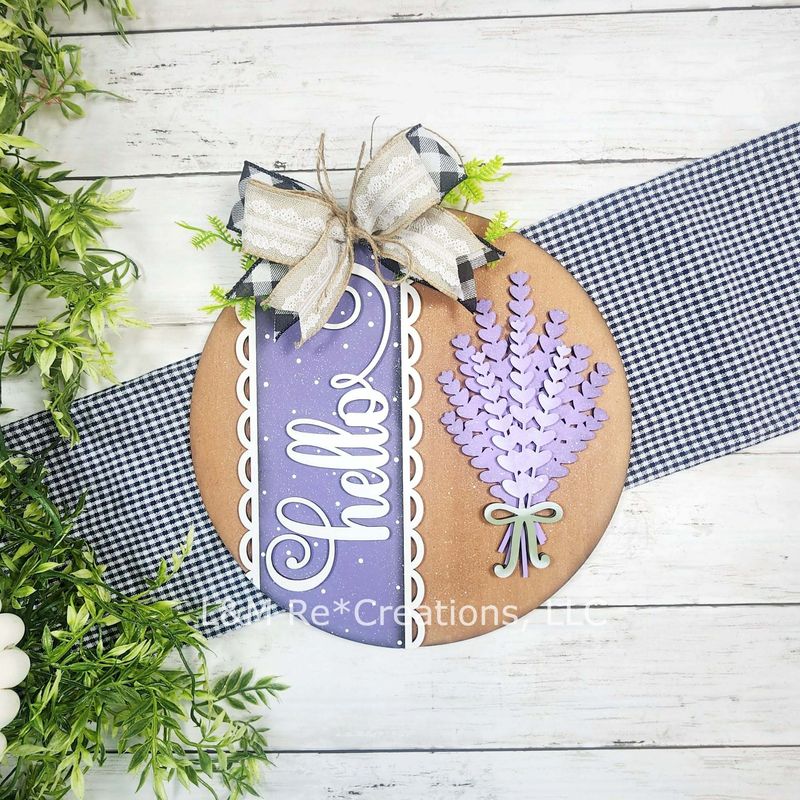 DIY Lavender Door Hanger TSM (Unpainted/Unglued)