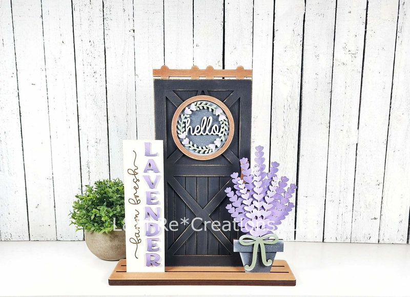 DIY Interchangeable Barn Door Porch Base TSM (Unpainted/Unglued)