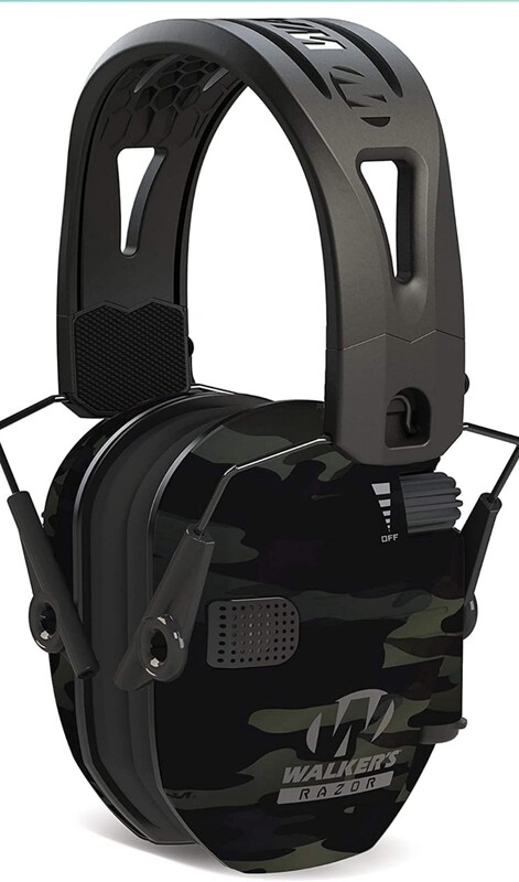 Walker Tactical Electronic Earmuffs Black Camo
