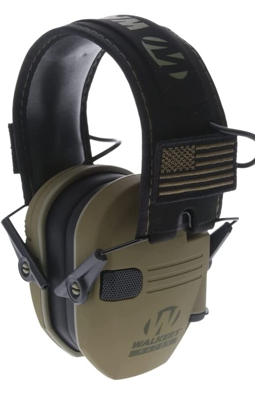 Walker &quot;Slim&quot; Electronic Earmuffs - Olive Green