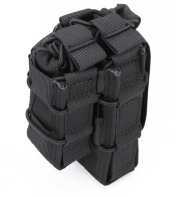 AR + 9mm combination magazine pouch - Black colour