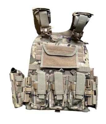 Full Tactical vest (with Pouches) - Multi-camo