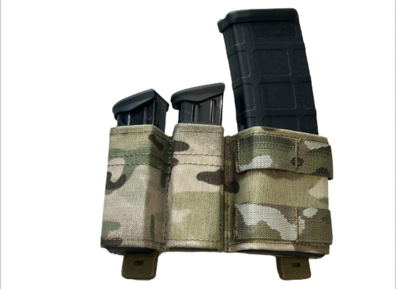 Duplex 9mm +AR (5.56) Mag pouch - Multi camo