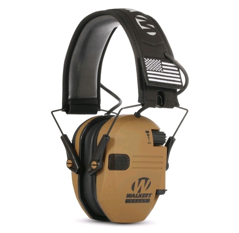 Walker &quot;Slim&quot; Electronic Earmuffs - Battle Brown