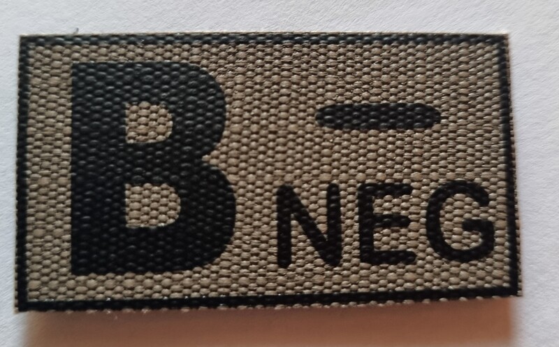 B- Neg Patch O/Green