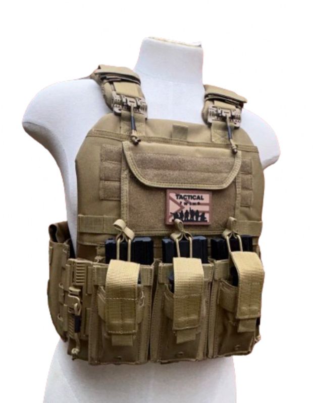 Full Tactical vest (with Pouches) - FDE - Tan