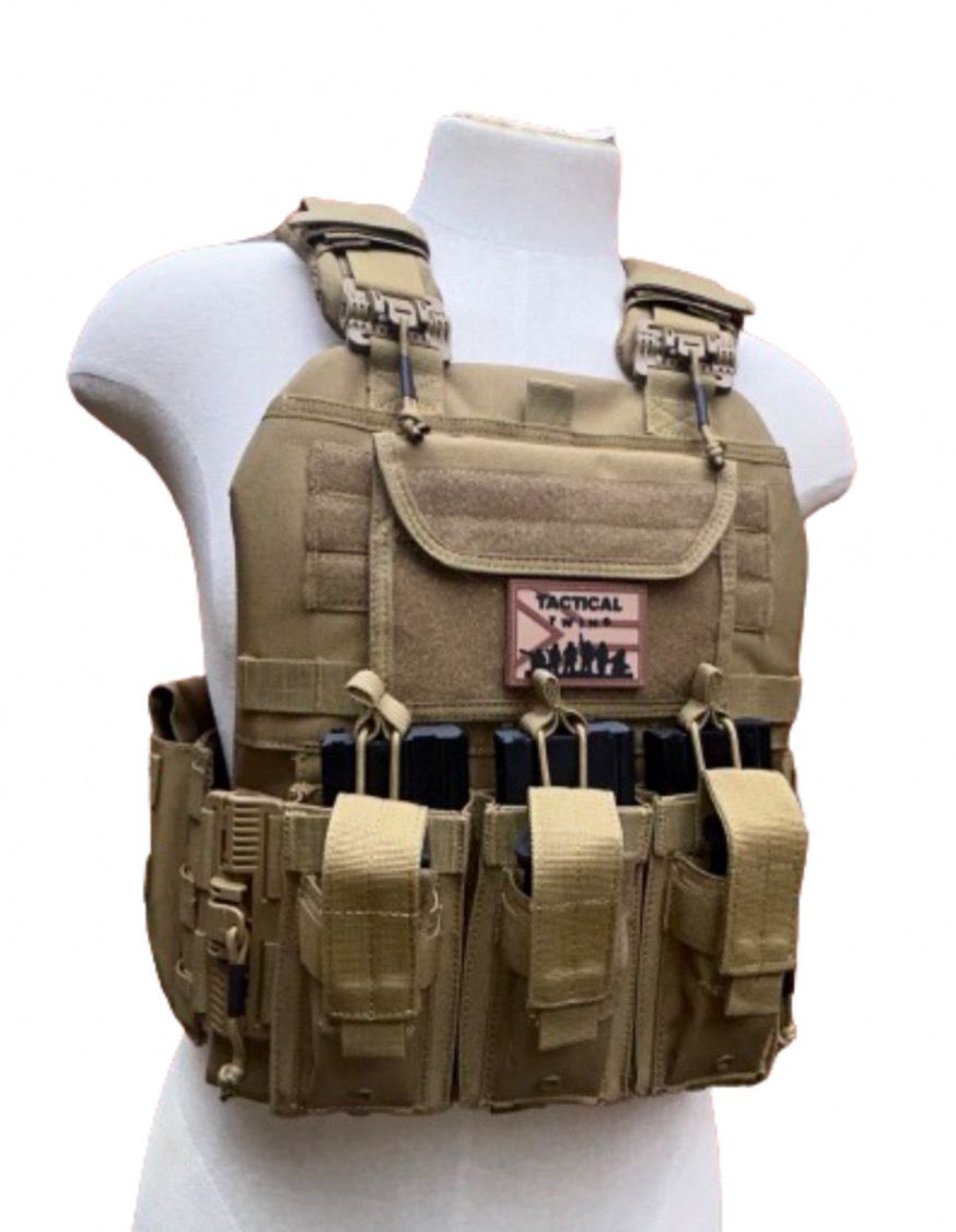 Full Tactical vest (with Pouches) - FDE - Tan